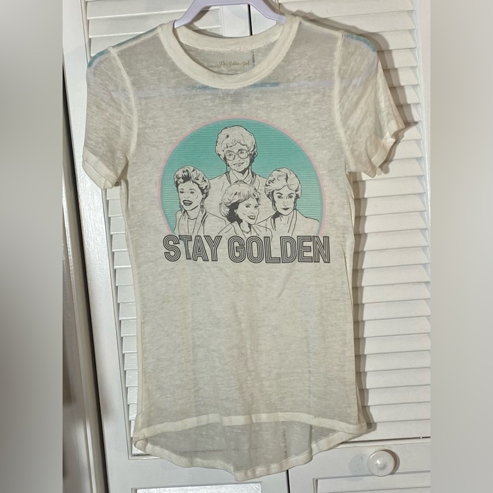 Golden Girls T-shirt Size XS Beige w/Stay Golden Graphic